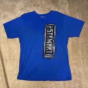 Chase Authentics NASCAR Tony Stewart #14 Mobile 1 Blue T- Shirt size XL